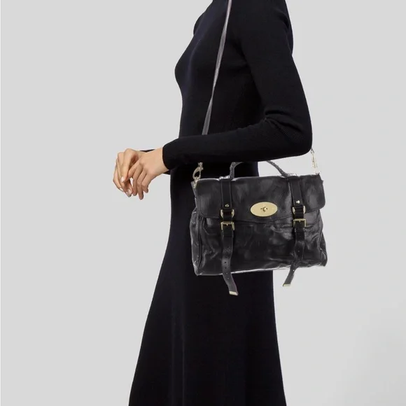 Mulberry Black Leather Satchel - Picture 2 of 12